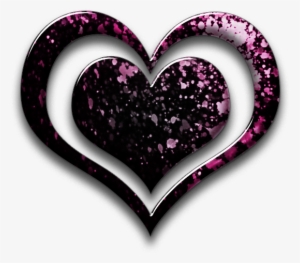 Pink Heart Icon - Black To Pink Heart