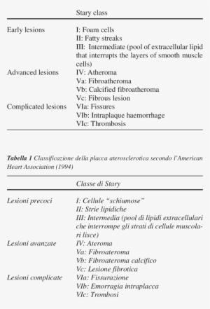 American Heart Association Classification Of Atherosclerotic - Aha Classification Of Atherosclerosis