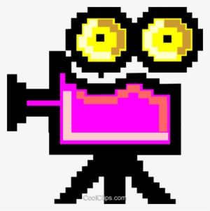 Movie Camera Symbol Royalty Free Vector Clip Art Illustration