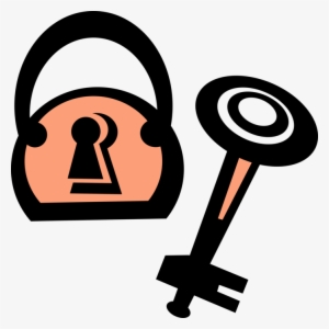 Vector Illustration Of Padlock Lock Mechanical Security