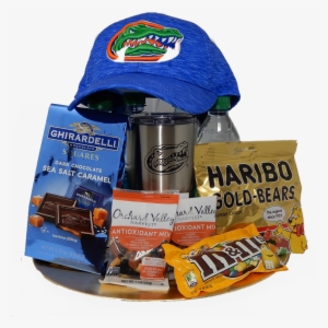 University Of Florida Gift Basket - Ghirardelli Dark Chocolate Sea Salt Caramel Squares