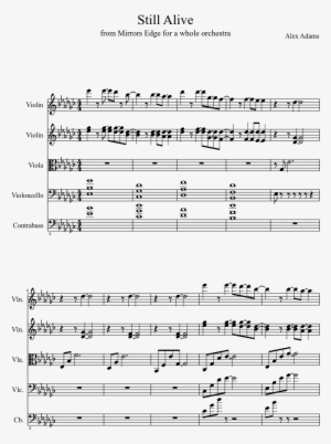 Still Alive Sheet Music Composed By Alex Adams 1 Of - Alto Saxophone