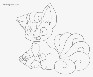 Pokemon Coloring Pages Ninetales - Vulpix
