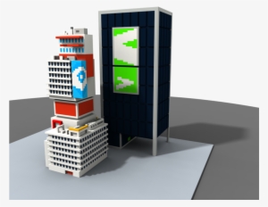 Mirrors Edge Inspired Voxelart With Magicavoxel - Commercial Building