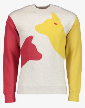 Foxes Sweatshirt Yellow Red - Sweatshirt
