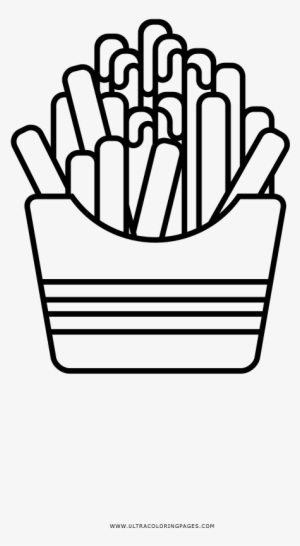 Dibujo De Papas Fritas Para Colorear - Line Art