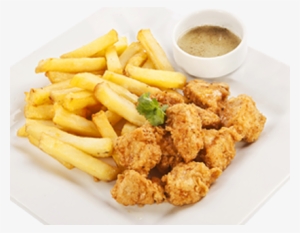 Chicharrón De Pollo Con Papas Fritas - Pasta Con Pechuga De Pollo En Crema