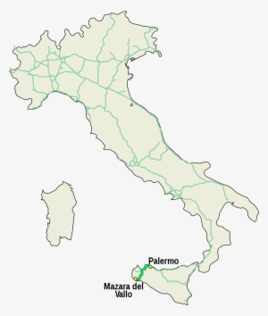 Mazara Del Vallo Location On The Italy Map - Autostrada A 12