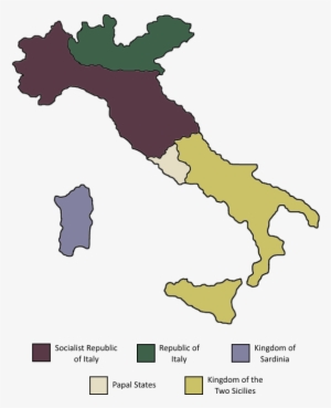 Italian States Map - Kaiserreich Italy