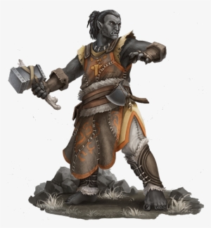 Gregor Portrait - D&d Half Orc Cleric