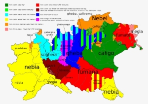 Fog In Various Northern Italy Regional Languages [oc][2400x1697] - Northern Italy Fog