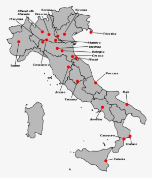 Serie A Teams Map 2017