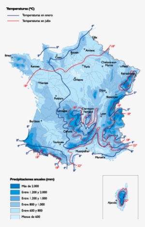 France Climate Map - France