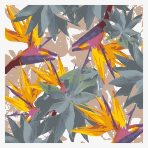 Agave + Paradiesvogel Quadratische Wanduhr