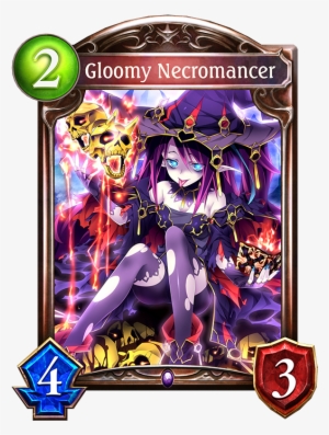 Unevolved Gloomy Necromancer Evolved Gloomy Necromancer - Shadowverse Fenrir