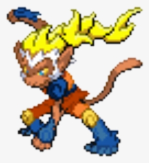 Gold Hair Dude Infernape - Project Pokemon Aura Infernape