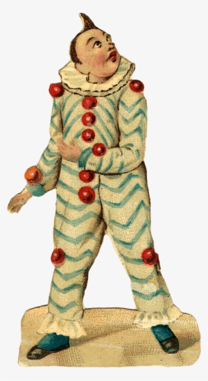 Circus Clown Victorian Png - Victorian Stickers Transparent Clown