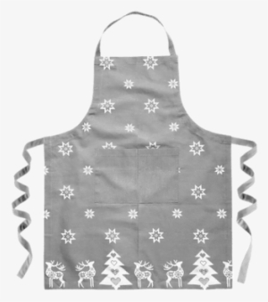 Grey Christmas Apron - Ragged Rose Billy Fir Apron, Silver Grey