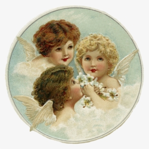 Sweet Christmas Cherubs Png And 2″ Circles Collagesheet - Christmas Cherubs