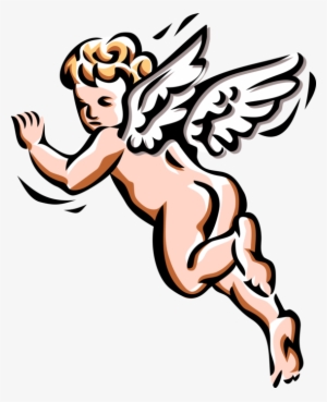 Vector Illustration Of Angelic Spiritual Cherub Angel