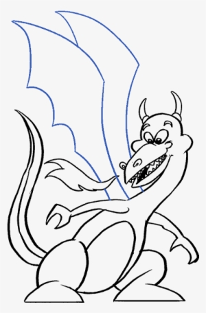 How To Draw A Cartoon Dragon Easy Drawing Guides - Drawing