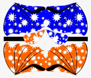 Blue And Orange Dragon Wings Fabric By Pamelachi On