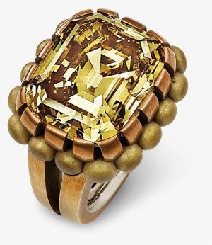 Hemmerle Ring, Fancy Diamond Set In Bronze And White - Hemmerle Jewelry