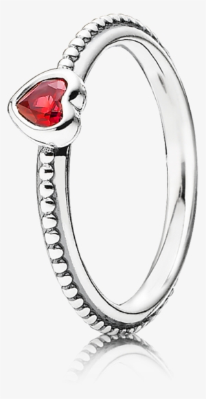 One Love Ring, Scarlet Synthetic Ruby - Pandora One Love Ring Red