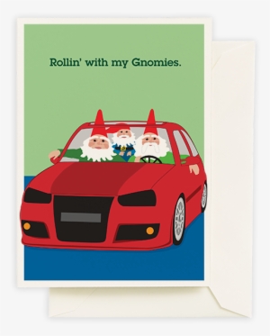 Rolling With My Gnomies Holiday Card - Rollin With My Gnomies