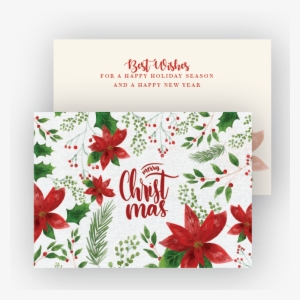 "poinsettia For The Holidays" Card