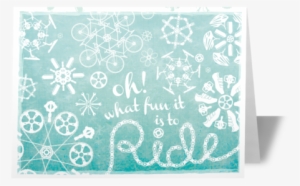 Cycling Snowflake Holiday Card - Cycling