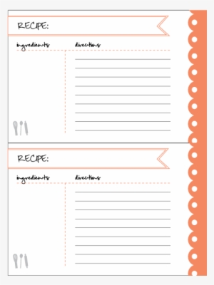 Recipe Card Coral - Recipe