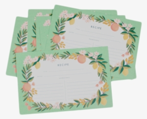 Recipe-card - Rifle Paper Co. Citrus Floral 4" X 6" Recipe Cards