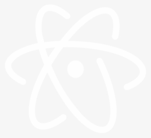 Atom Logo Black And White - Close Icon White Png