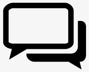 Black And White Chat Bubbles Vector - White Chat Icon Png