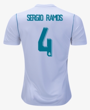 Free Shipping 2017/18 Sergio Ramos 4 White Home Soccer