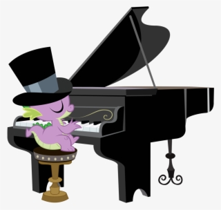 Classy Piano Spike By Boneswolbach Deviantart Com On - Mlp Spike Playing Piano