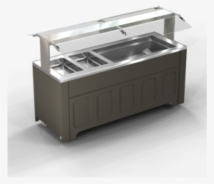 Dual Temp, Two Hot Wells, Three Well Cold Pan, Nsf4&7, - Stainless Steel Salad Bar
