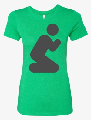 Prayer Symbol Christian Womans Tshirt With Simple Pray