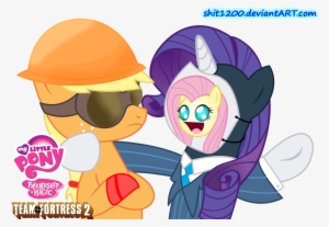 Shit1200, Engineer, Fluttershy, Rarity, Safe, Spy, - My Little Pony Tf2 Spy