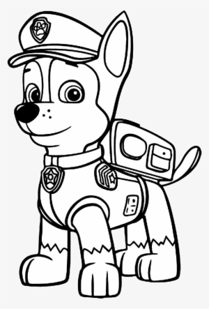 Moderno Perro Policial Para Colorear Viñeta - Perro Paw Patrol Para Colorear