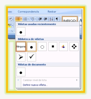 Utilizar Las Cómodas Bibliotecas De Numeración Y Viñetas - Word 2007