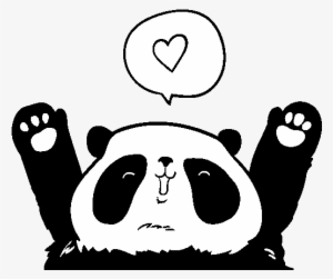 Love Panda Coloring Page - Panda Enamorado Para Dibujar