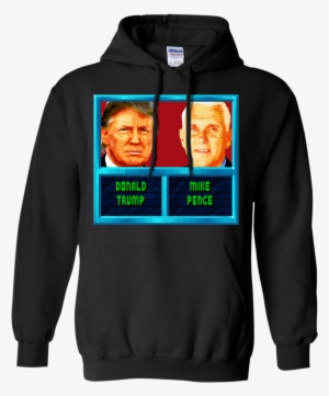 President Trump Pence Nba Jam Faces Presidentauto - Hoodie