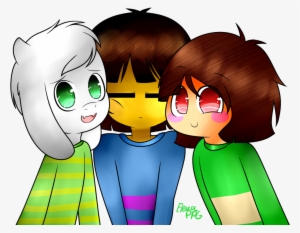 Asriel,chara,and Frisk - Frisk And Chara And Asriel