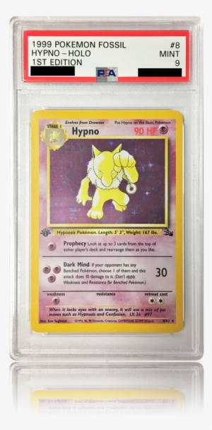 Psa 9 1st Edition Hypno 8/62 - Pokemon Hypno 8 Fossil Holo