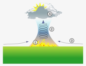 Fire , Updraft (2), Strong Gusty Winds (3) (a) Pyrocumulonimbus - Firestorm Bombing