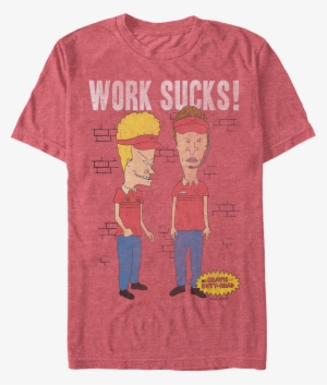 Work Sucks Beavis And Butt Head T Shirt - T Shirt Mario Vintage
