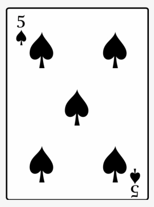 Spades - Clipart 5 Card
