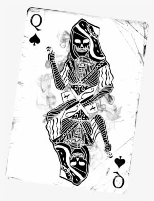Svg Free Stock Card Drawing Queen - Queen Of Spades Death Card